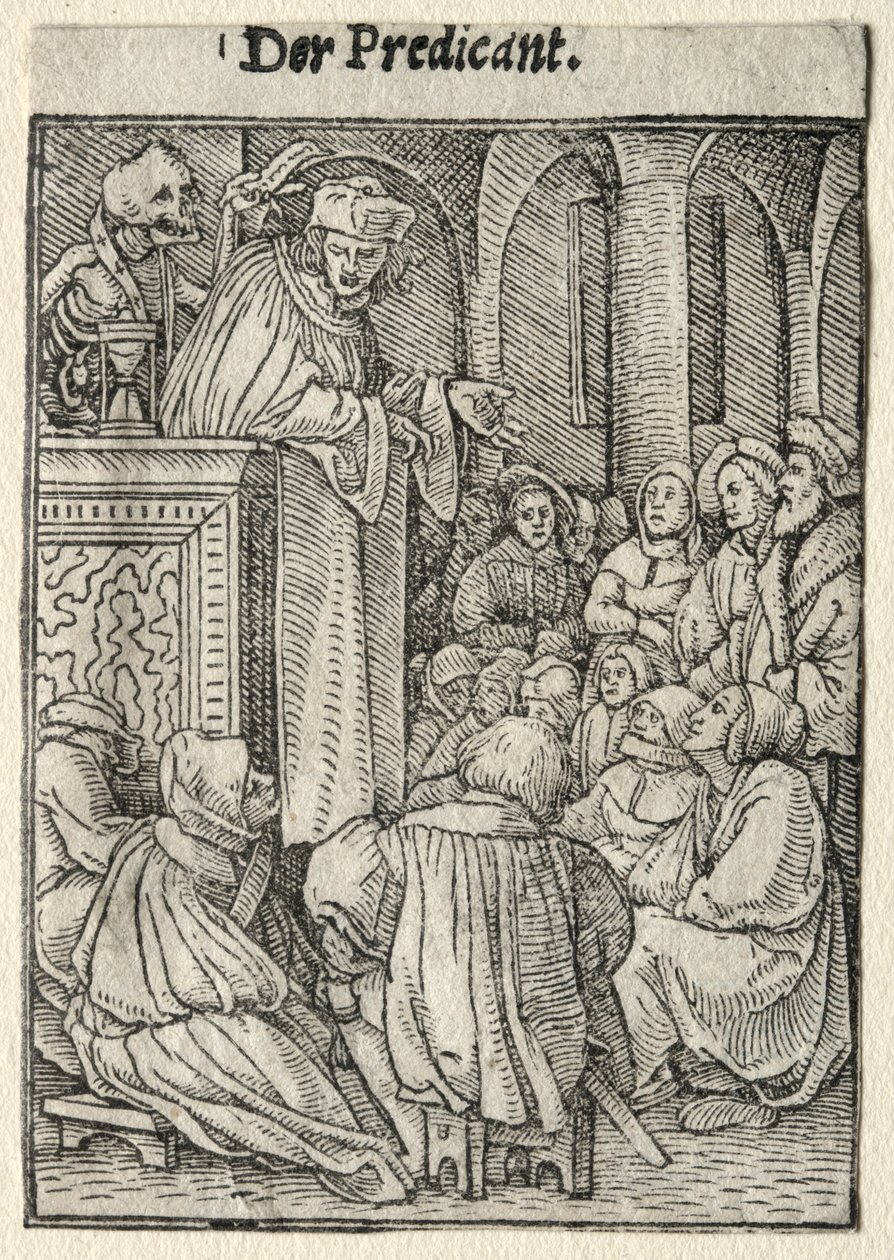 Dança da Morte: O Pregador. de Hans Holbein