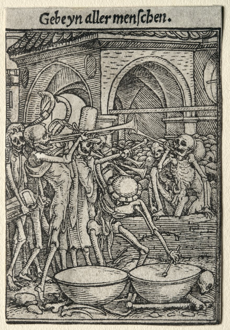 Dança da Morte: As Trombetas da Morte de Hans Holbein