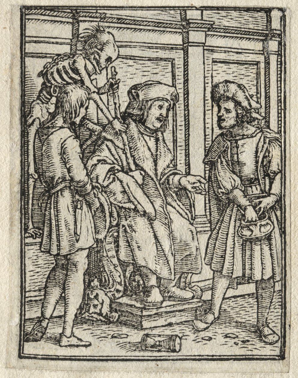 A Dança da Morte: O Cânone ou Prebendário, O Juiz. de Hans Holbein