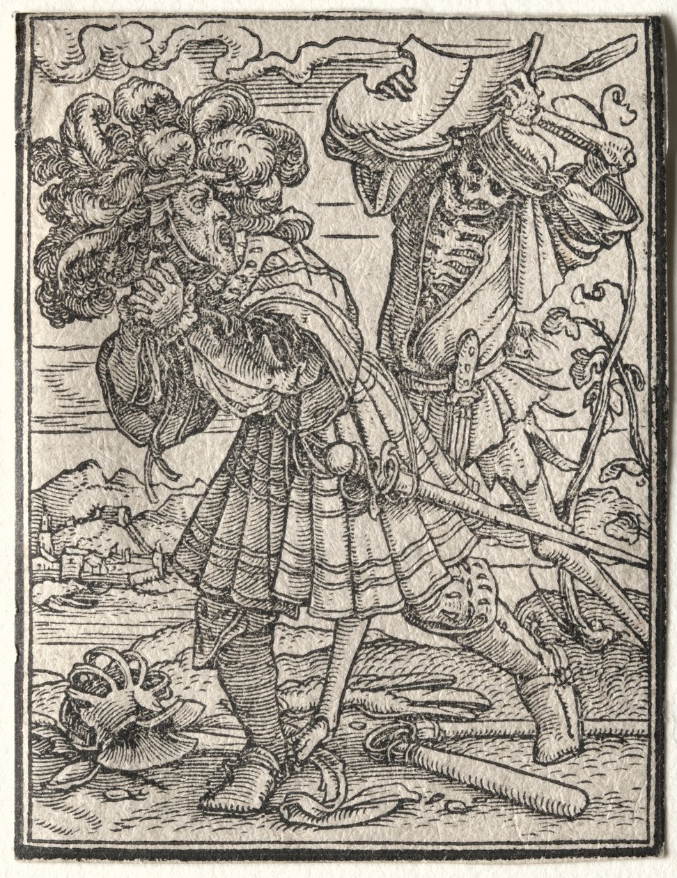 A dança da morte: o conde ou conde. de Hans Holbein