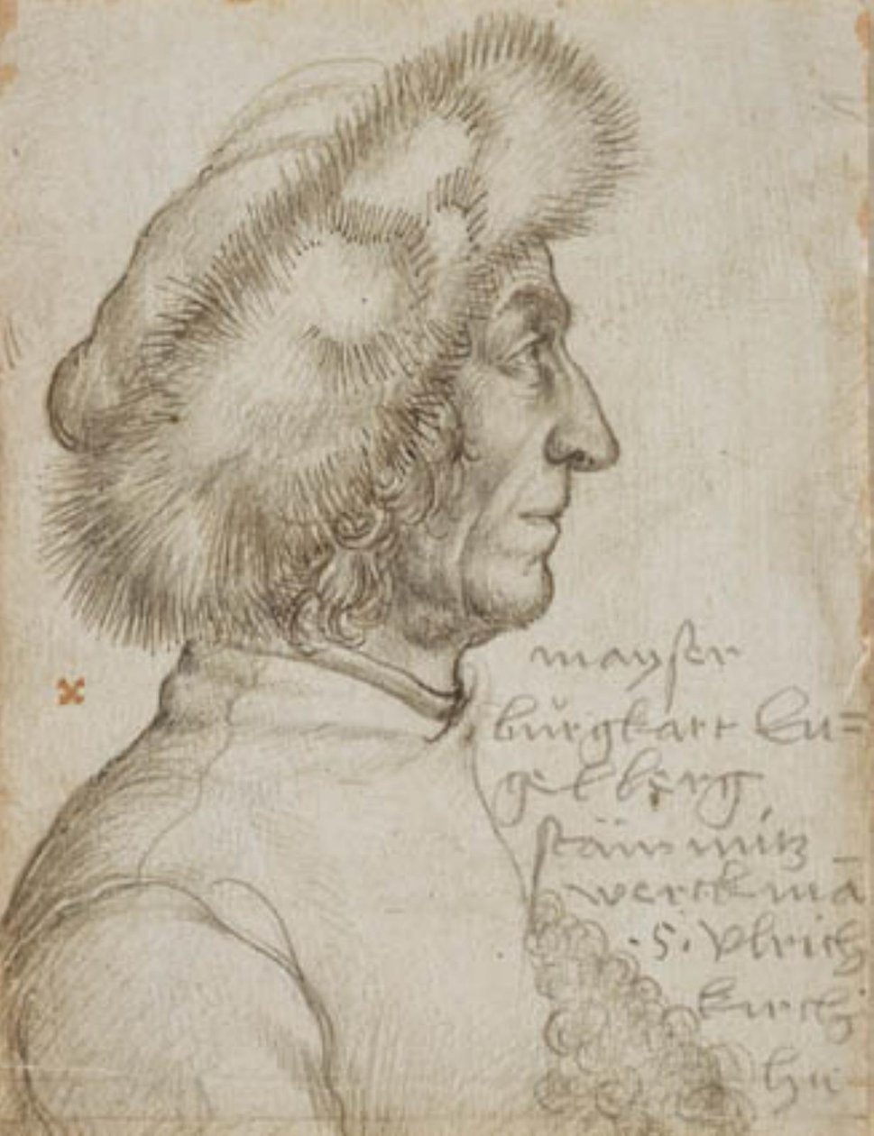 Retrato de Burghart Engelberg, mestre-construtor em Augsburg de Hans Holbein d.Æ.
