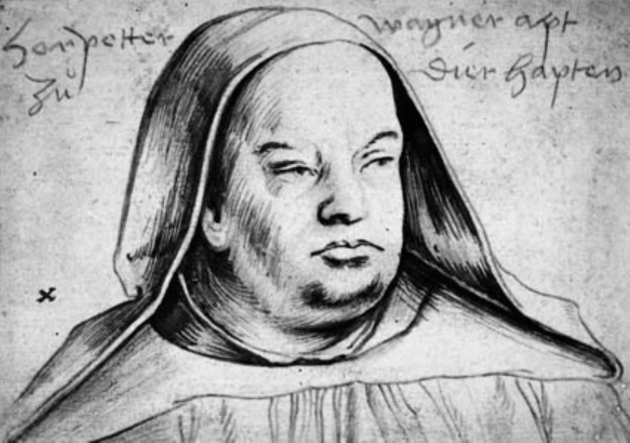 Retrato de Peter Wagner, abade de Thierhaupten de Hans Holbein d.Æ.