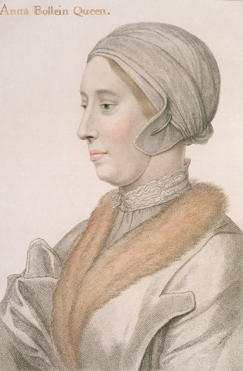 Ana Bolena (1507-36) gravada por Francesco Bartolozzi (1727-1815) de Hans Holbein der Jüngere
