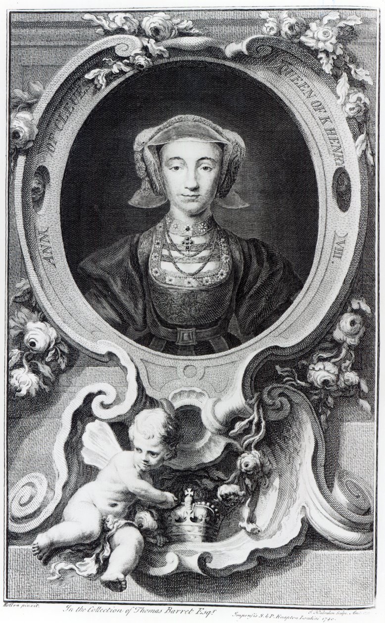 Ana de Cleves, gravada por Jacobus Houbraken, 1740 de Hans Holbein der Jüngere