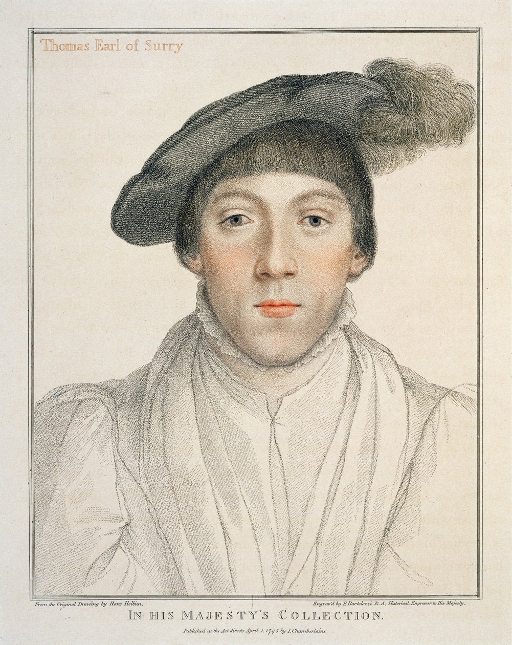 Henry Howard, conde de Surrey, gravado por Francesco Bartolozzi, 1795 de Hans Holbein der Jüngere