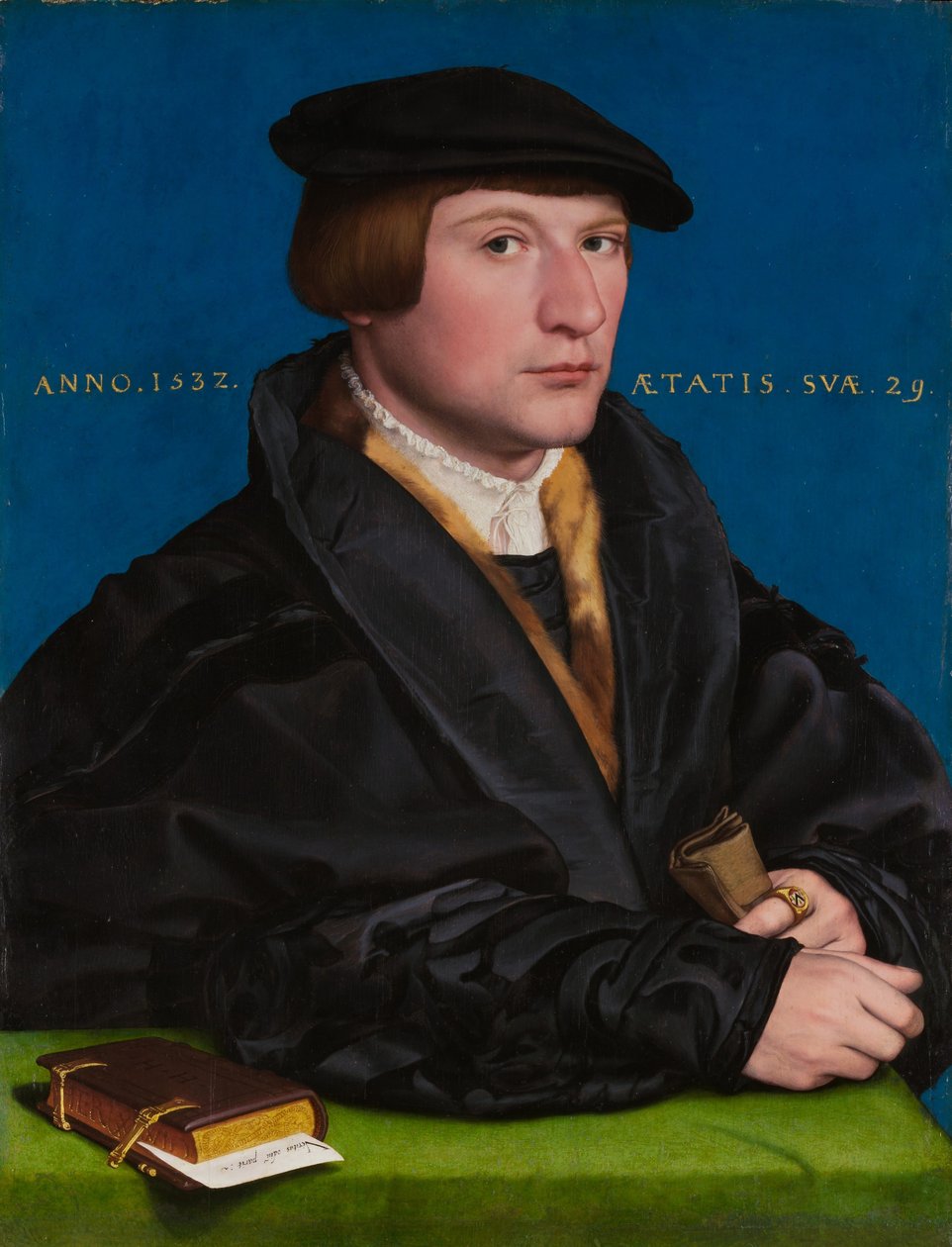 Hermann von Wedigh III (falecido em 1560), 1532 (óleo e ouro em carvalho) de Hans Holbein der Jüngere