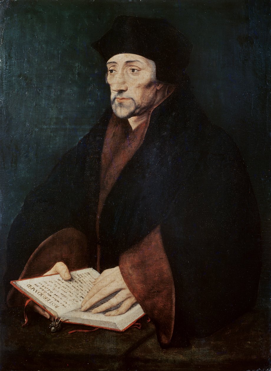 Retrato de Desiderius Erasmus (1466-1536) de Roterdã de Hans Holbein der Jüngere