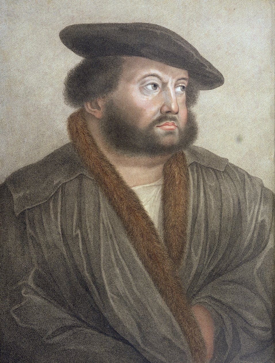 Retrato de Hans Holbein (14978-1543) gravado por Francesco Bartolozzi (1727-1815) de Hans Holbein der Jüngere