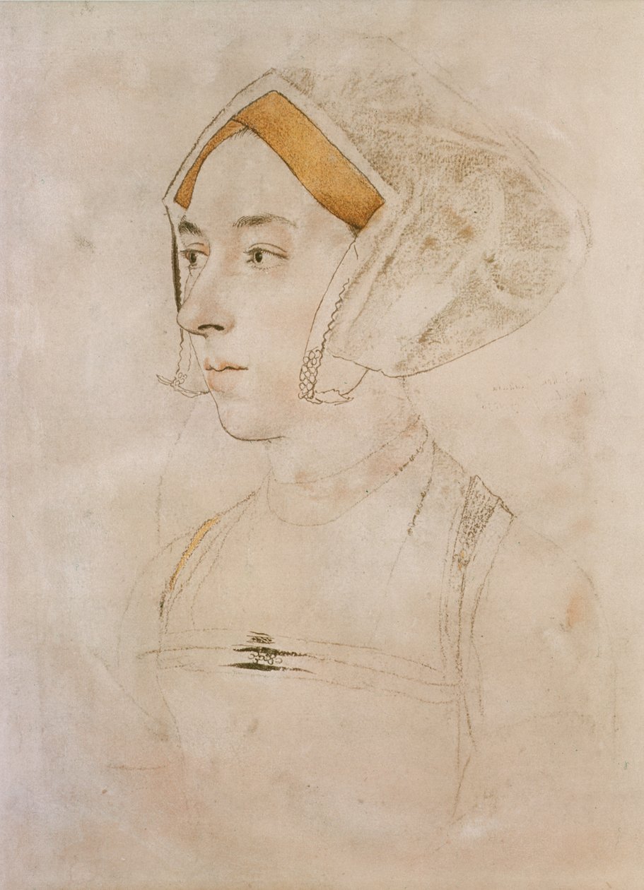 Retrato de Lady Willoughby (pastel sobre papel) de Hans Holbein der Jüngere