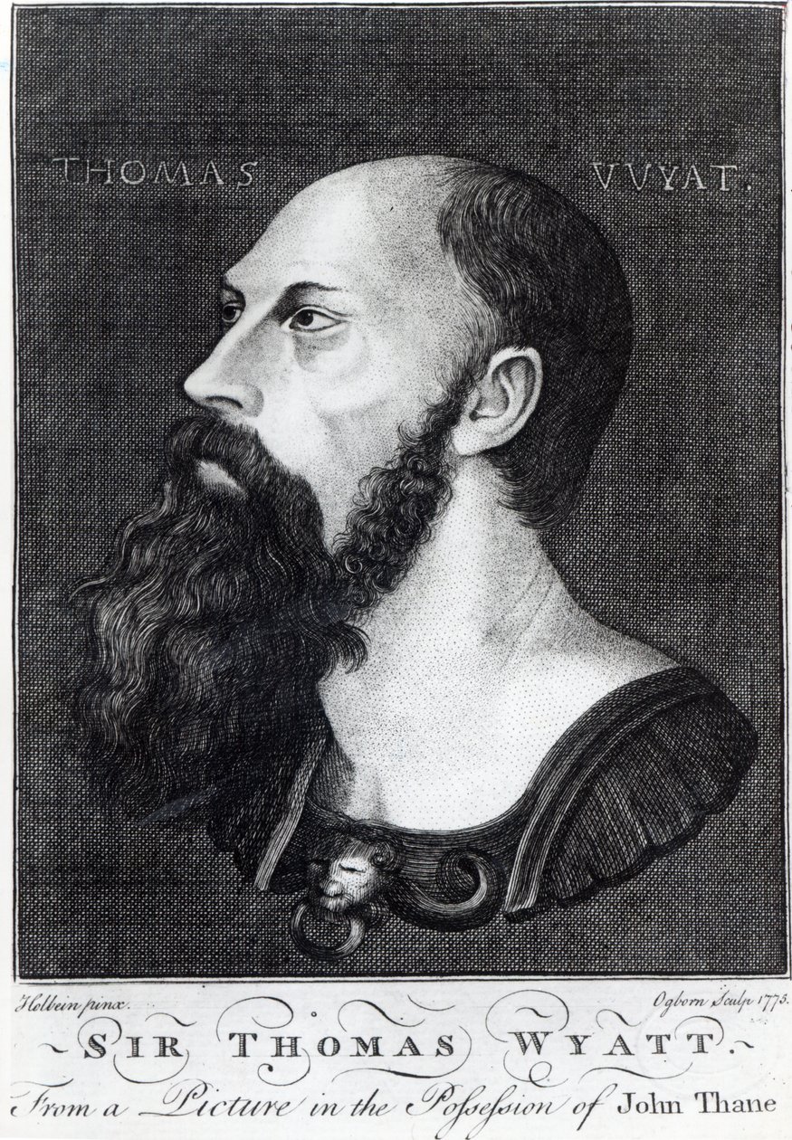 Retrato de Sir Thomas Wyatt, o Jovem (c.1521-54) gravado por Ogborn, 1775 de Hans Holbein der Jüngere