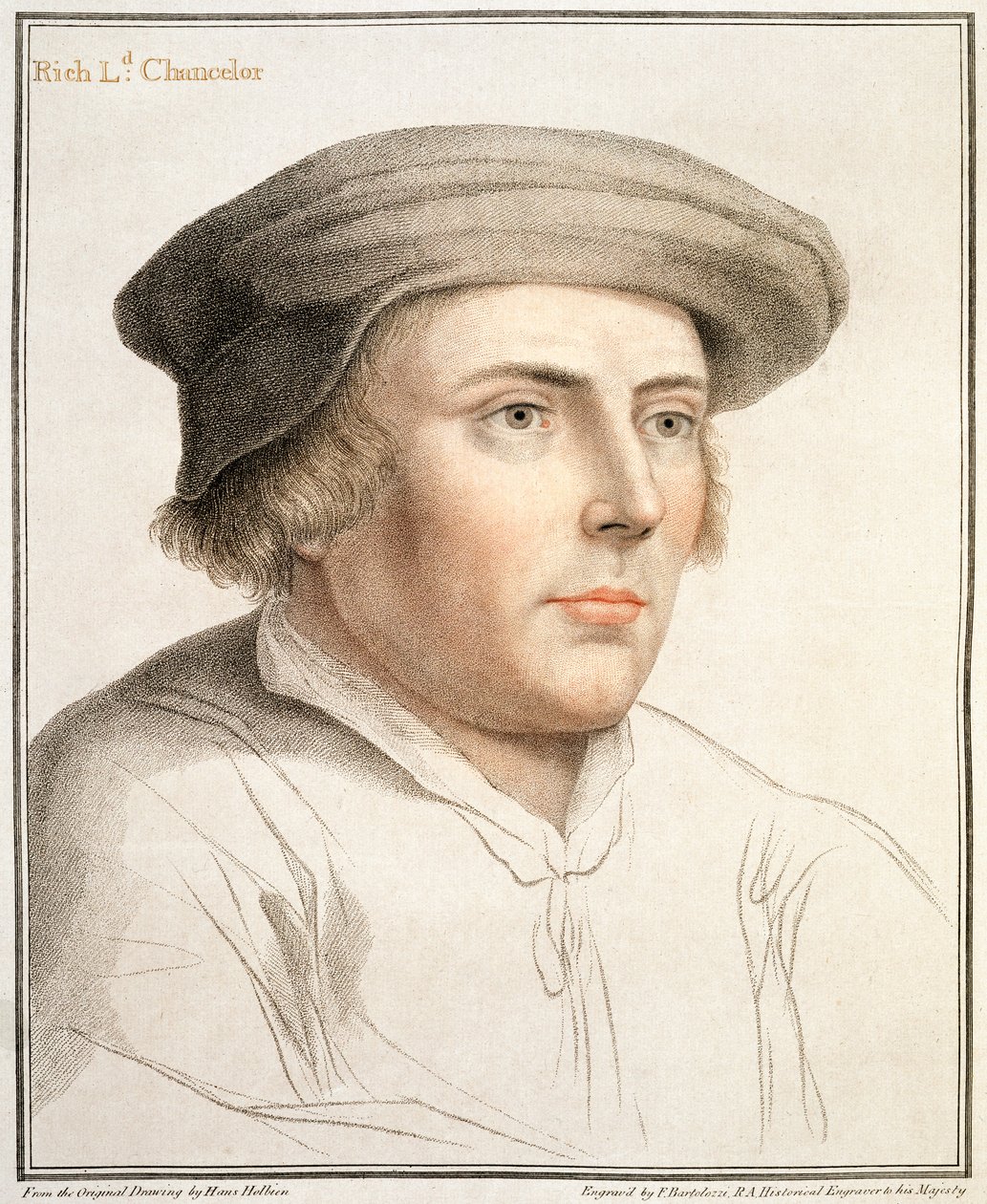 Richard Rich, Primeiro Barão Rico (c.1496-1567) gravado por Francesco Bartolozzi (1727-1815) de Hans Holbein der Jüngere
