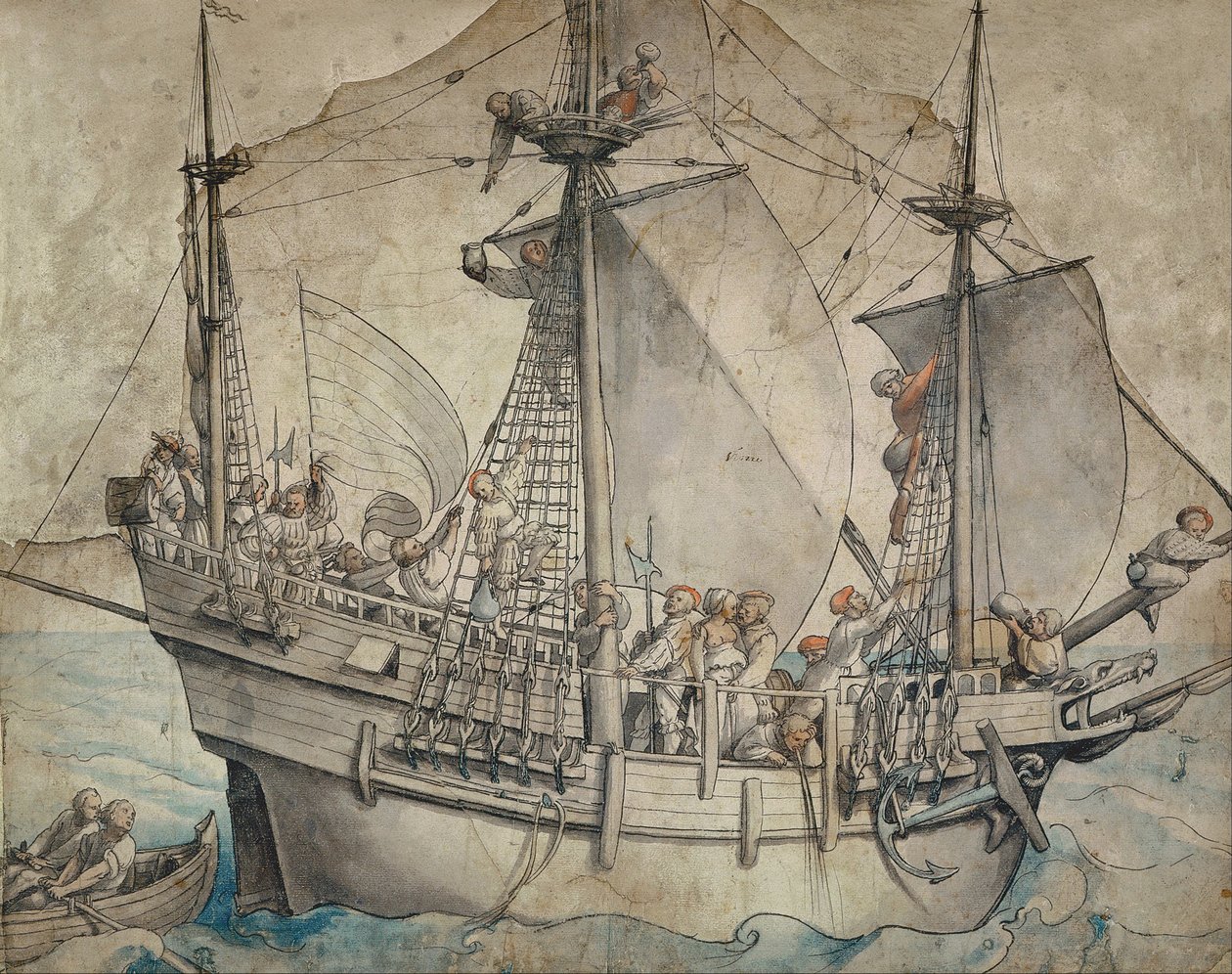 Navio com homens armados de Hans Holbein der Jüngere