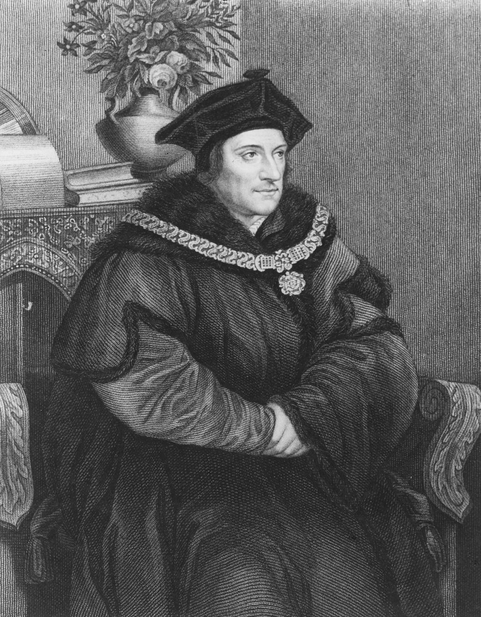Sir Thomas More (1477-1535) (gravura) de Hans Holbein der Jüngere