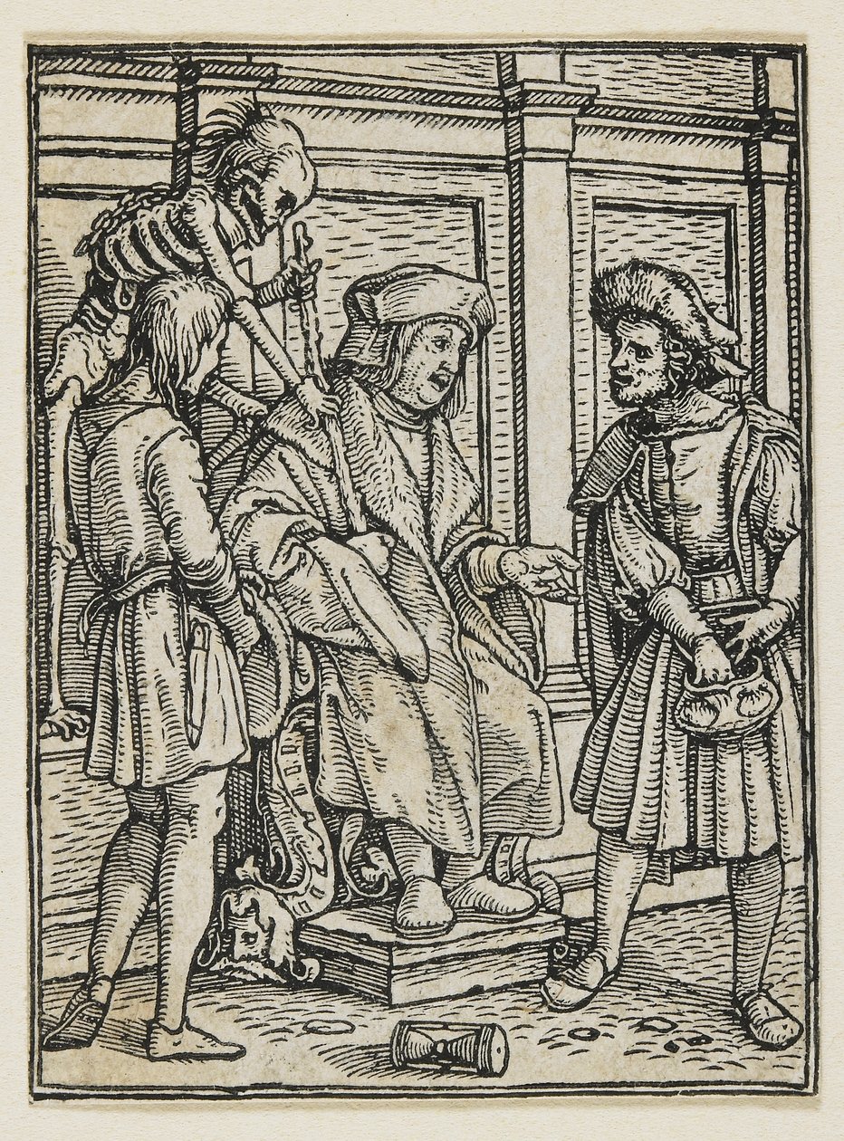O Juiz da Dança da Morte (Lyon), 1538, 1523-1526 de Hans Holbein der Jüngere