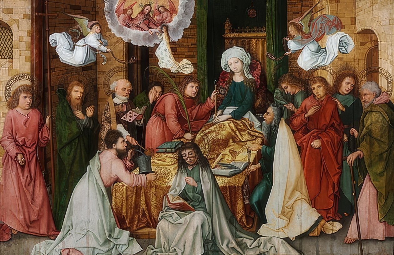 A morte da Virgem Maria. 1492 de Hans Holbein the Elder