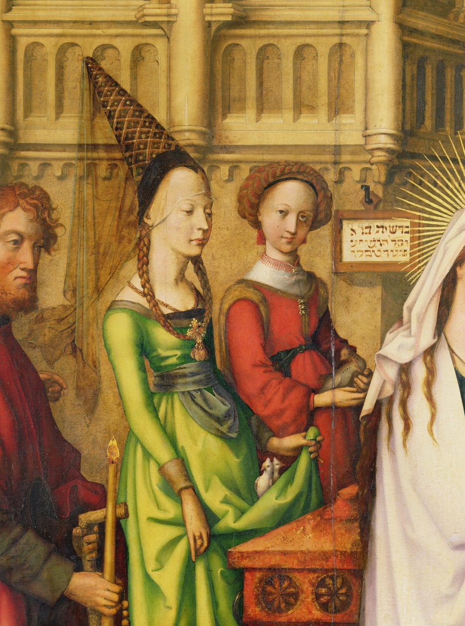 Detalhe da representação de Cristo no templo, 1500 (ver também 147225) de Hans Holbein the Elder