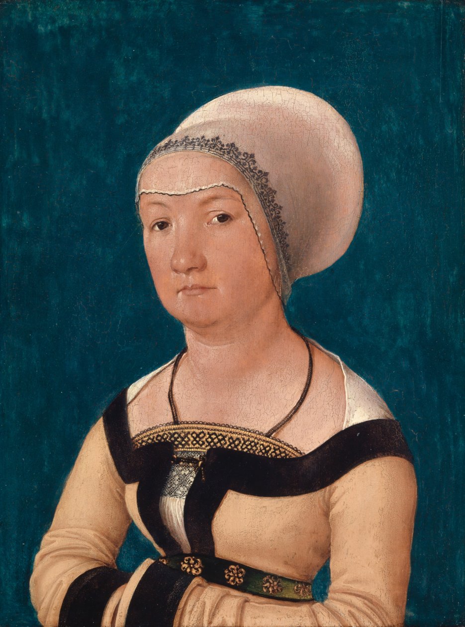 Retrato da esposa de Jörg Fischer aos 34 anos, 1512 de Hans Holbein the Elder