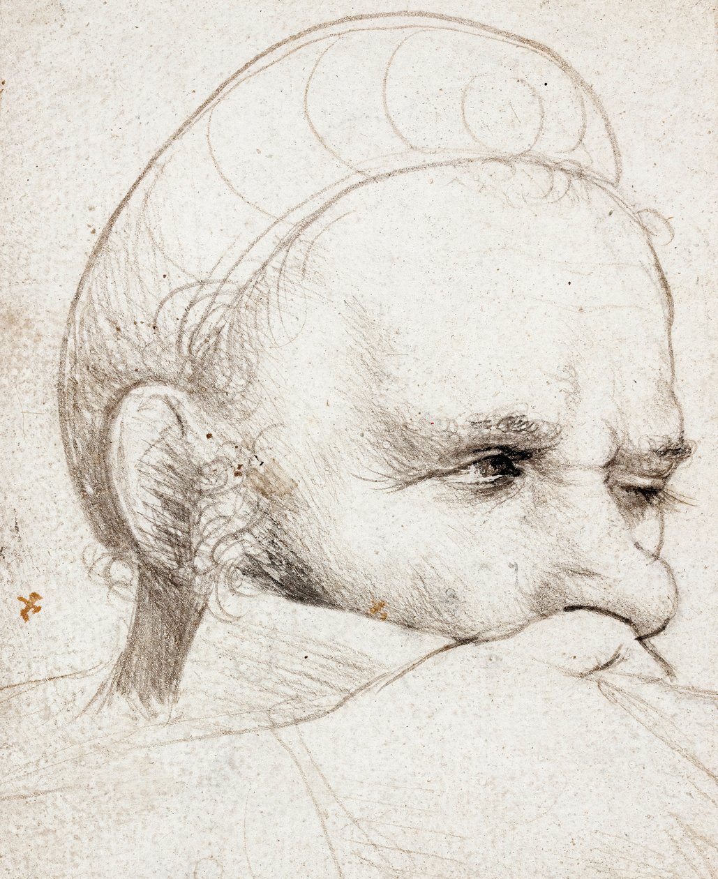 A cabeça de um besteiro mirando de Hans Holbein the Elder