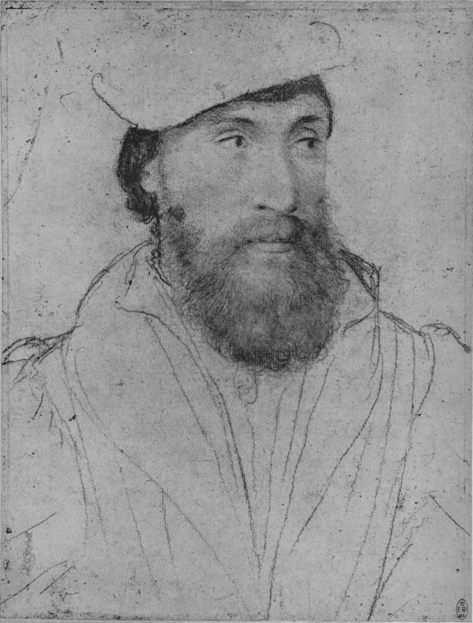Um cavalheiro: desconhecido, c1532-1543 1945 de Hans Holbein der Jüngere