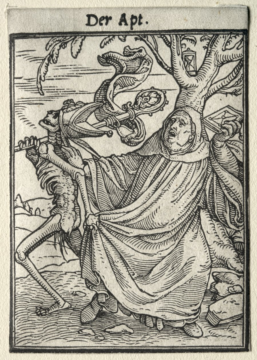 Dança da Morte: O Abade de Hans Holbein the Younger
