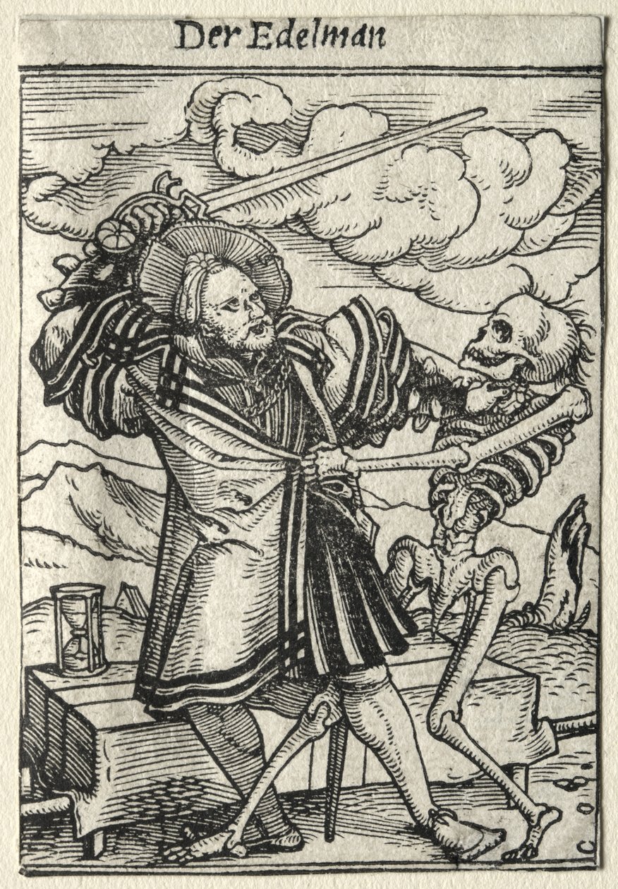 Dança da Morte: O Nobre de Hans Holbein the Younger