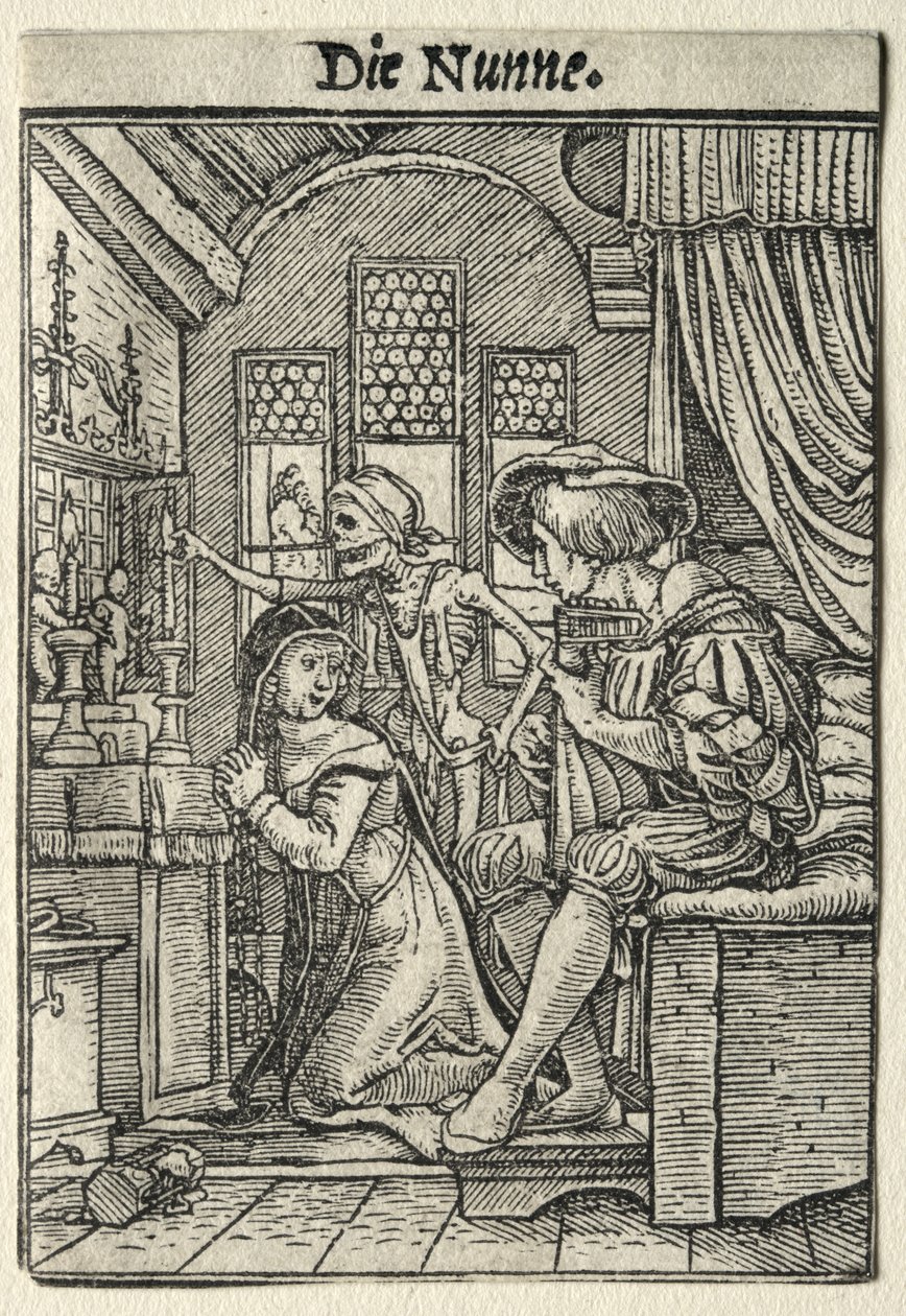 Dança da Morte: A Freira de Hans Holbein the Younger