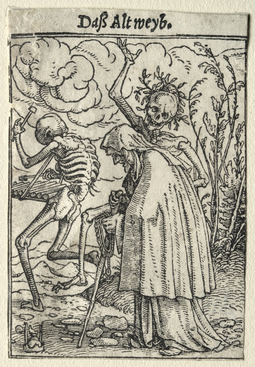Dança da Morte: A Velha de Hans Holbein the Younger