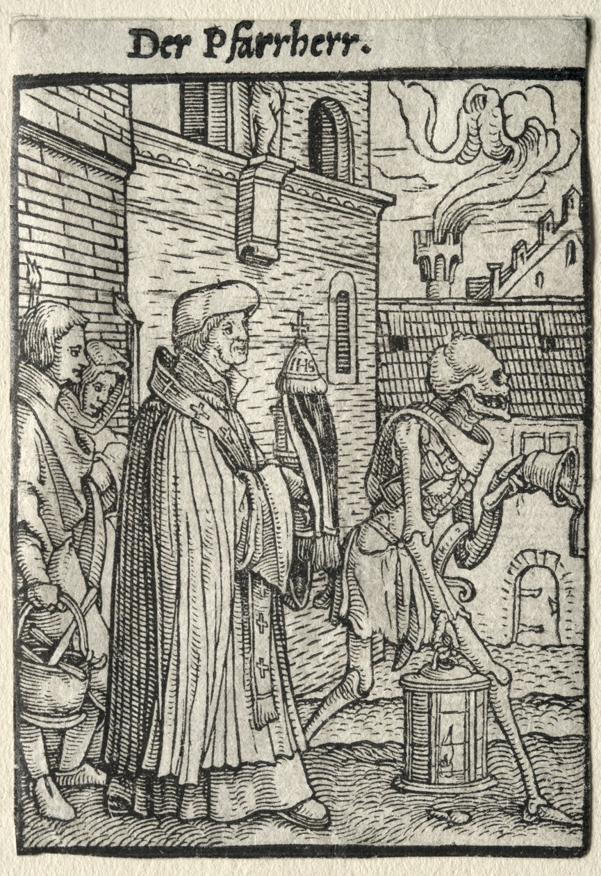 Dança da Morte: O Pastor de Hans Holbein the Younger