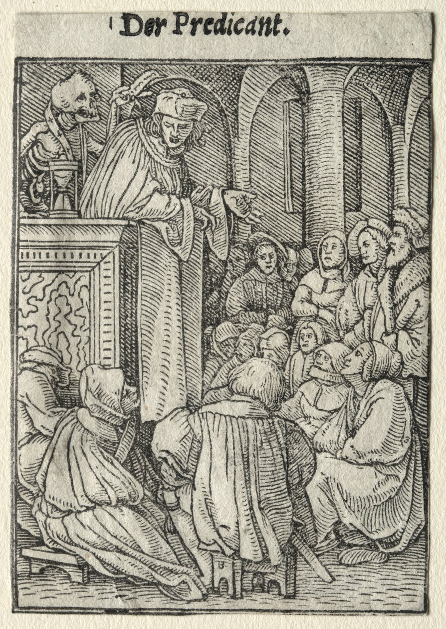 Dança da Morte: O Pregador de Hans Holbein the Younger