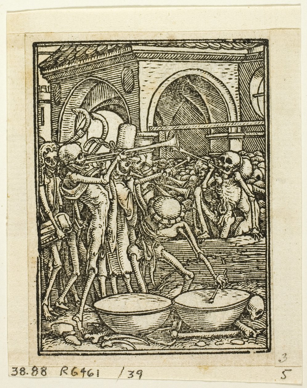 Dança da Morte, placa 39 de Gravuras de Livros do Século XVI de Hans Holbein the Younger