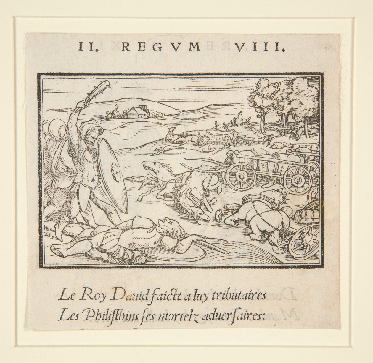 David subjuga seus inimigos (reto); Davi e Urias (verso) de Hans Holbein der Jüngere