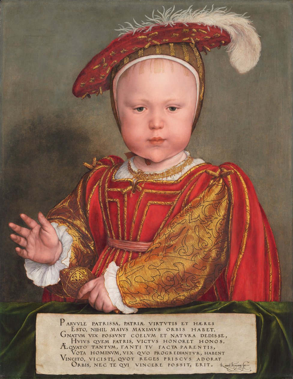 Eduardo VI quando criança, provavelmente 1538. de Hans Holbein der Jüngere