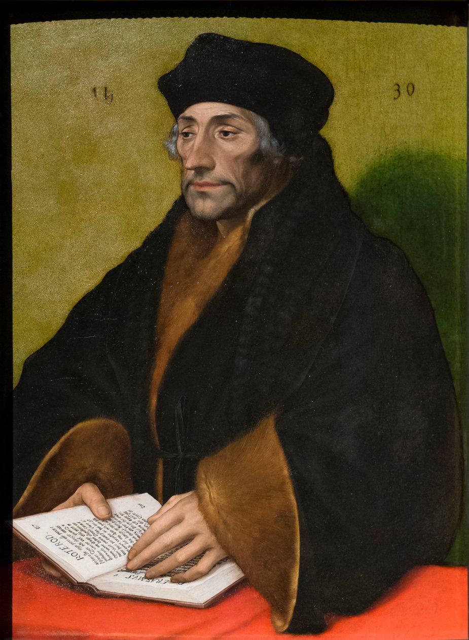 Erasmo de Roterdão, c.1530 (óleo sobre madeira) de Hans Holbein the Younger