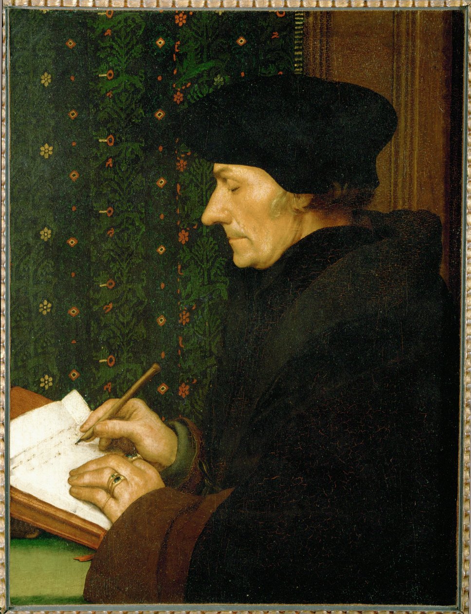 Erasmo de Roterdão, humanista e escritor ... de Hans Holbein the Younger
