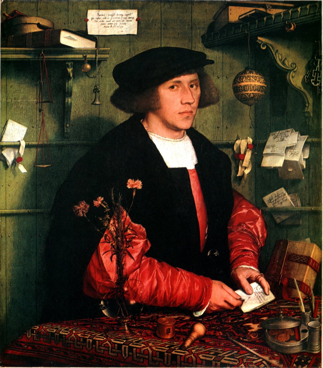 Alemão: Der Kaufmann Georg Gisze O mercador Georg Gisze de Hans Holbein the Younger