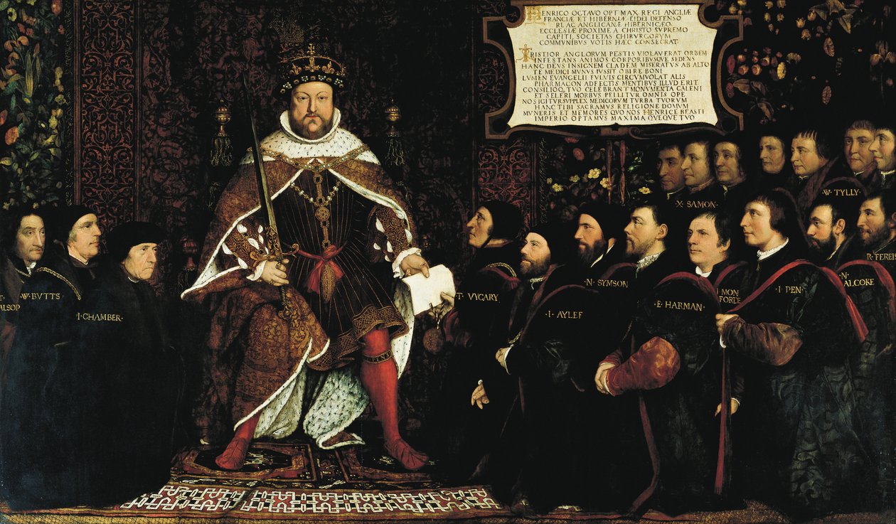 Henrique VIII e Barber Surgeons de Hans Holbein der Jüngere