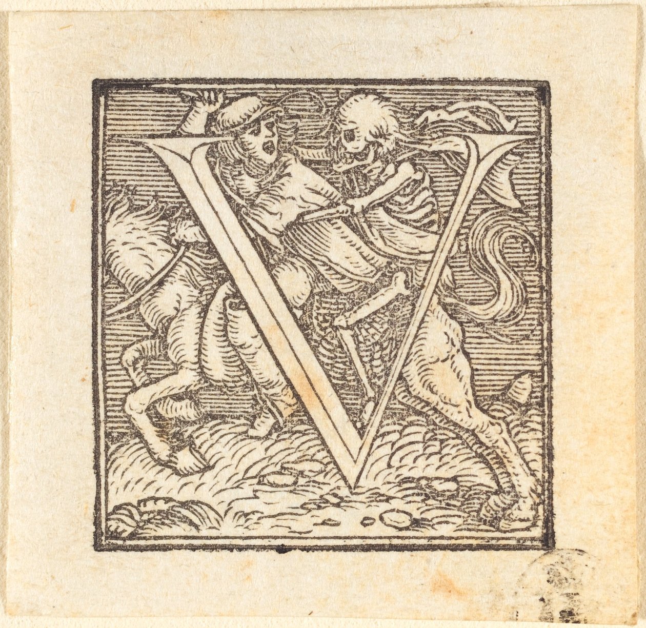 Letra V de Hans Holbein der Jüngere