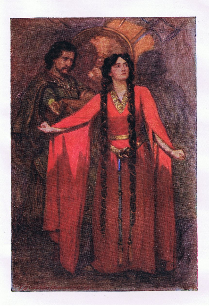 O! Nunca verão que amanhã (MacBeth), de As obras completas de Shakespeare publicado por George Harrap & Co Ltd, década de 1920 de Hans Holbein der Jüngere