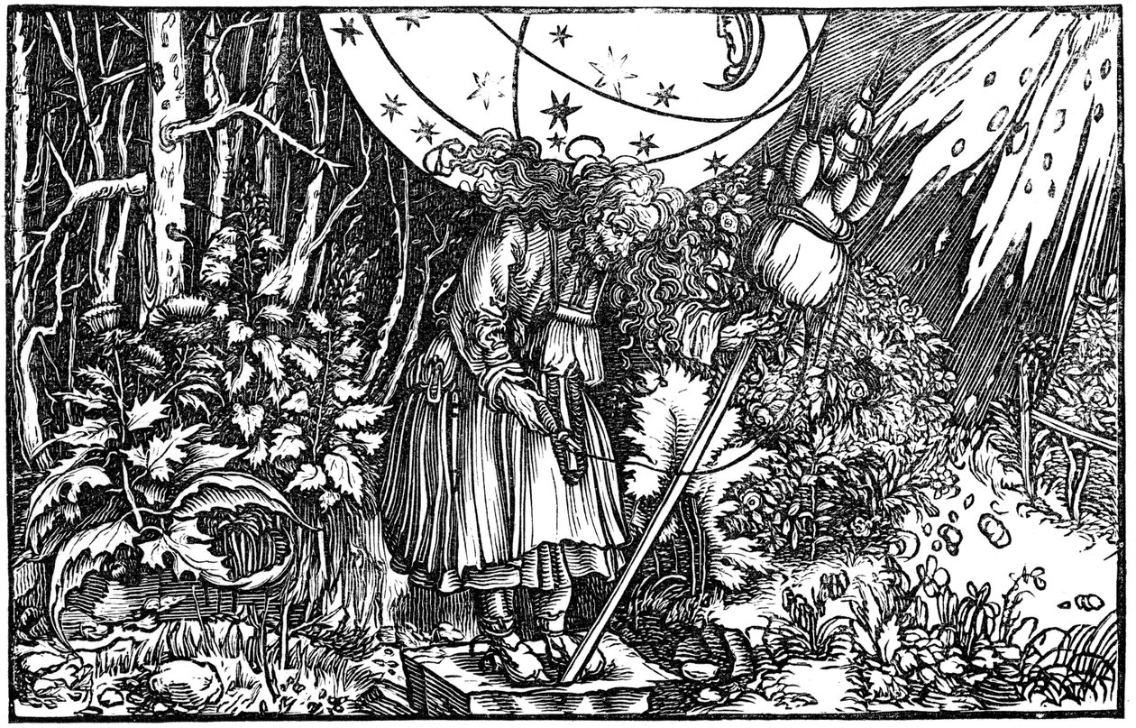 Velha bruxa ou fada girando, 1547 de Hans Holbein der Jüngere