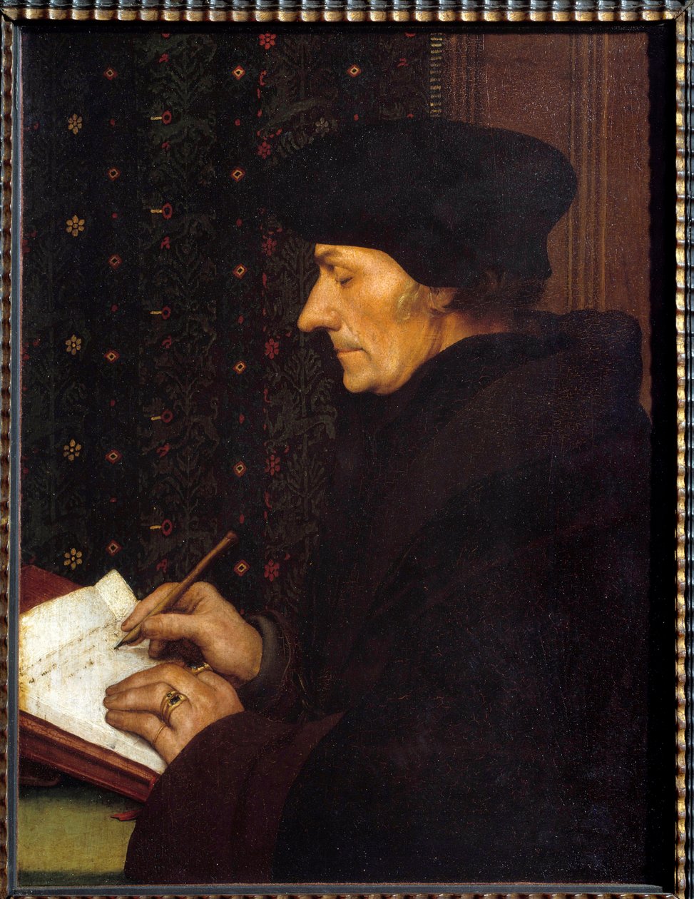 Retrato de Erasmus de Roterdão (Desiderius Erasmus Roterdamus) de Hans Holbein der Jüngere