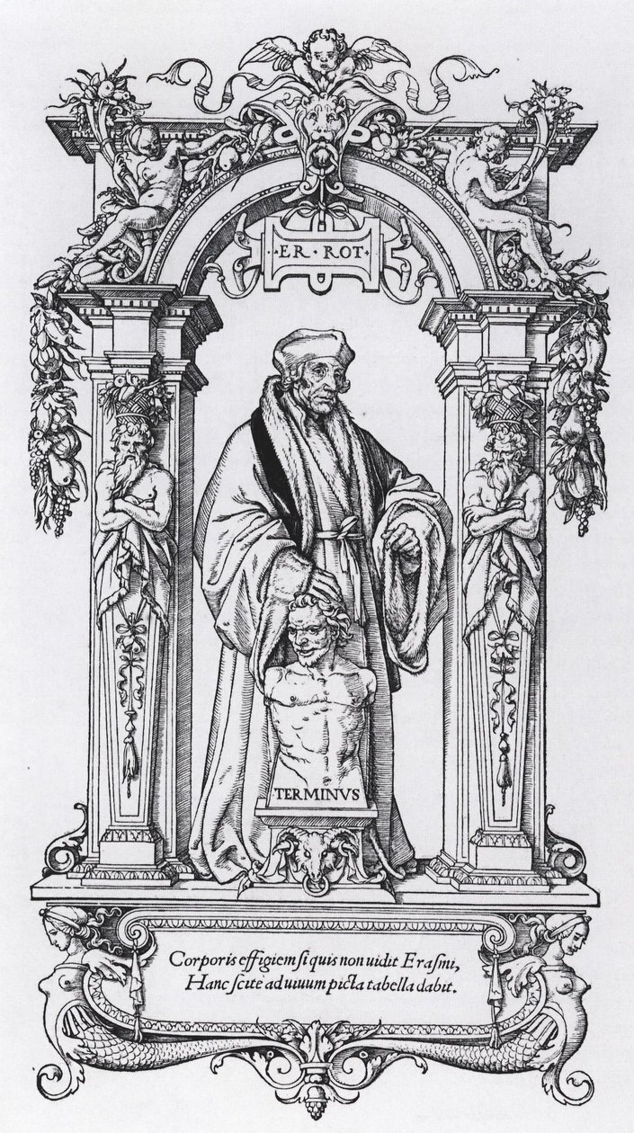 Retrato de Erasmo de Roterdão (Erasmo "no caso") de Hans Holbein the Younger