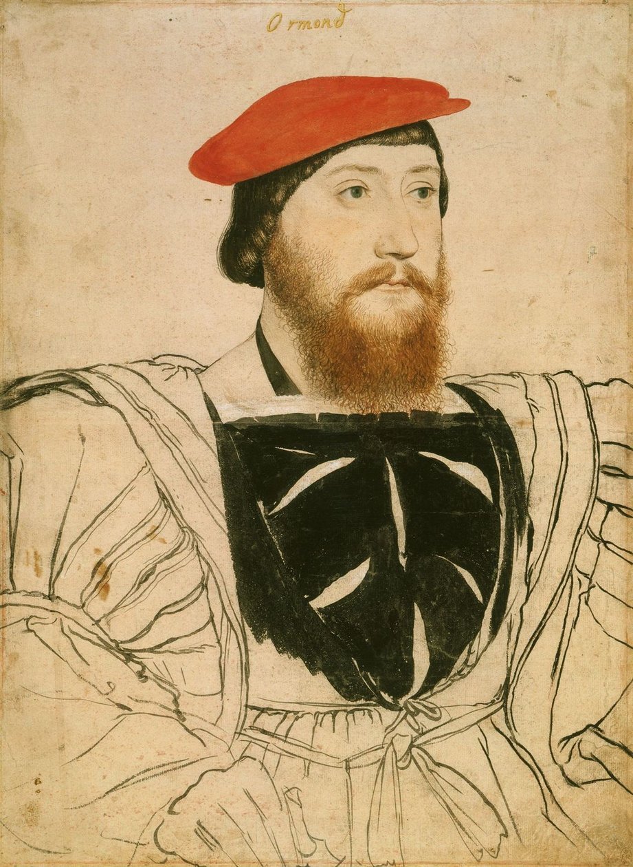 Retrato de James Butler, 9º Conde de Ormond, ca 1537 de Hans Holbein der Jüngere