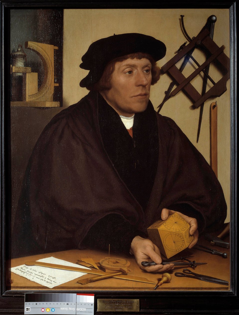 Retrato de Nicolas Kratzer (1487-1550) Astrônomo de Henrique VIII. Pintura de Hans Holbein, o Jovem (1497-1543). Século XVI. Dim. 0,83x0,67 m. de Hans Holbein der Jüngere