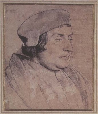 Retrato de um bolsista ou clérigo (giz preto) de Hans Holbein der Jüngere