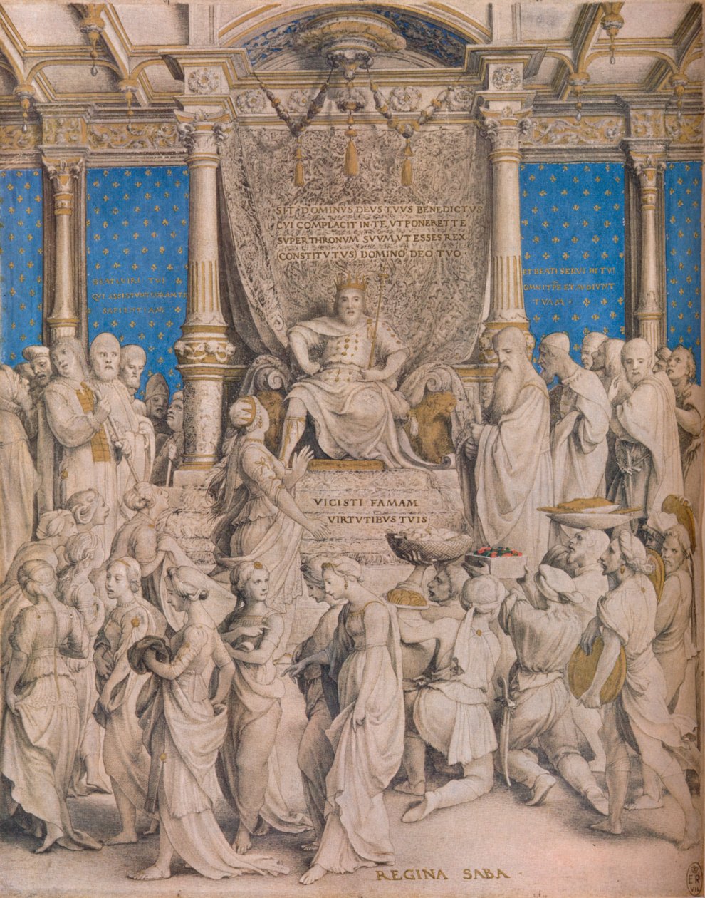 Salomão e a rainha de Sabá, c1534 de Hans Holbein der Jüngere