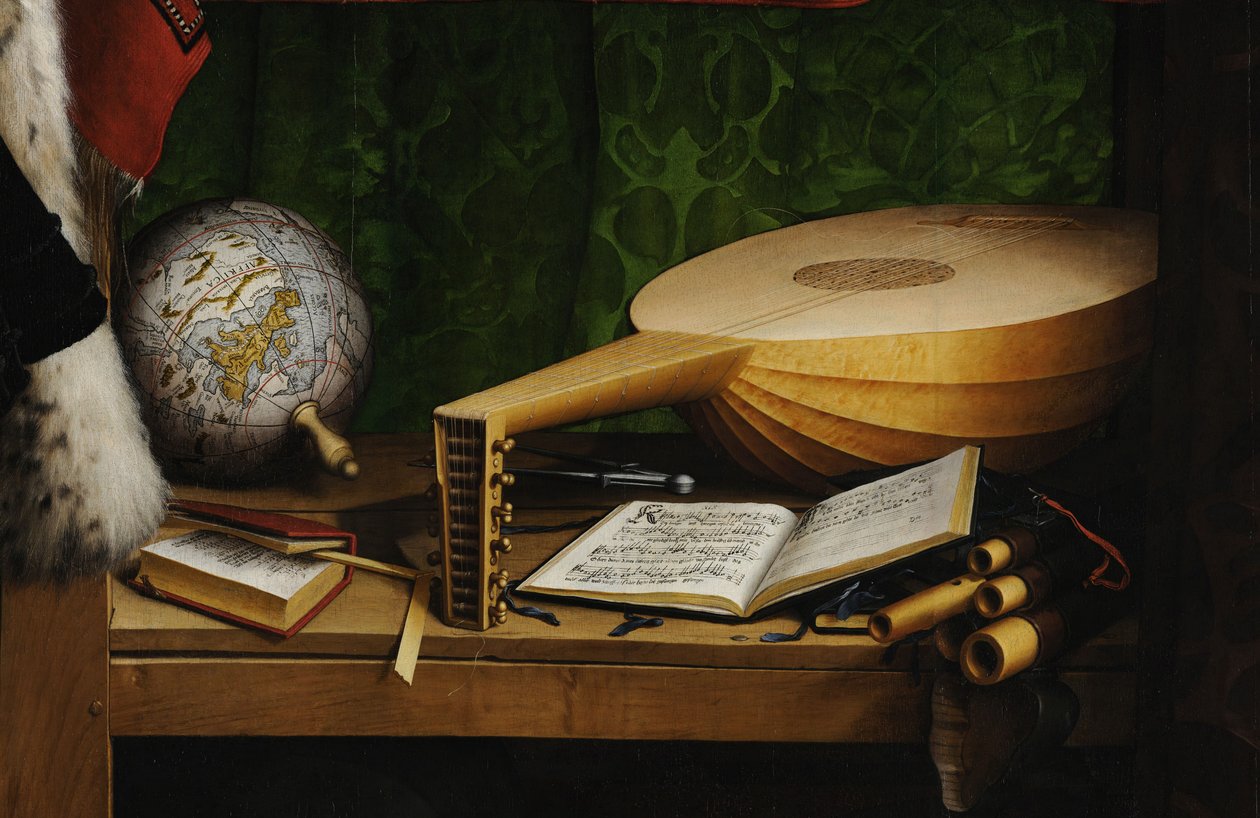 Detalhe dos Embaixadores, 1533 de Hans Holbein der Jüngere