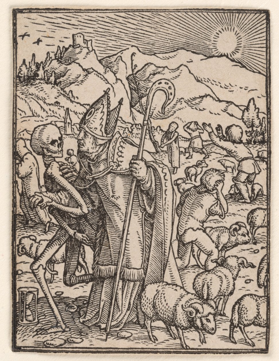 O bispo, de «A Dança da Morte» de Hans Holbein the Younger