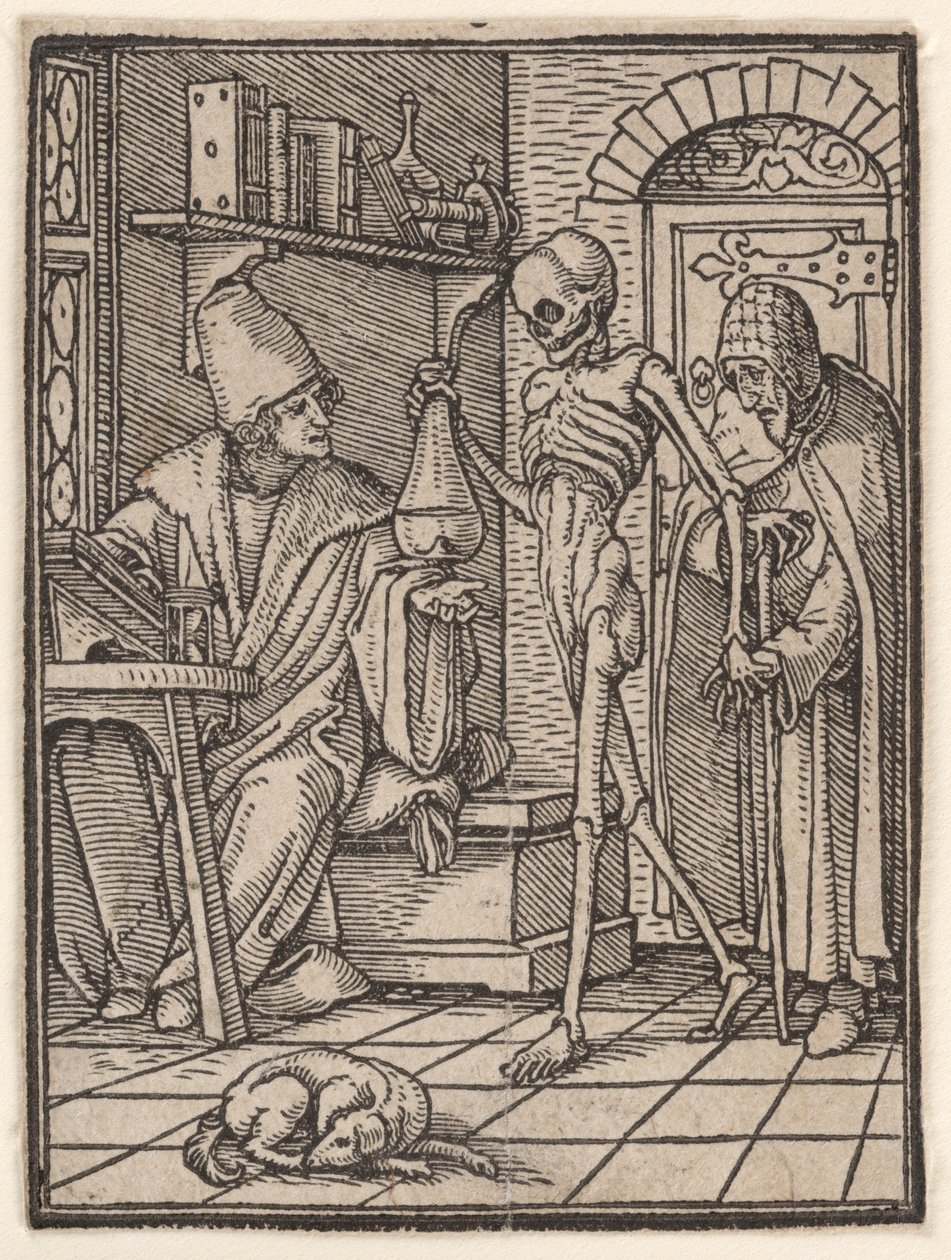 O doutor (ou médico), de "A dança da morte" de Hans Holbein the Younger