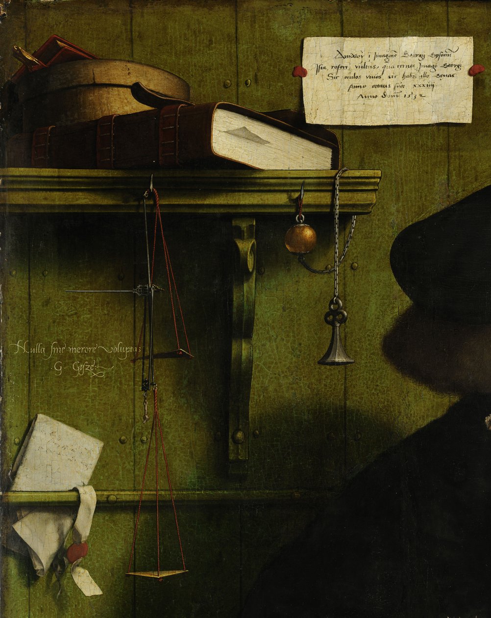 O comerciante Georg Gisze Detail, 1532 de Hans Holbein der Jüngere
