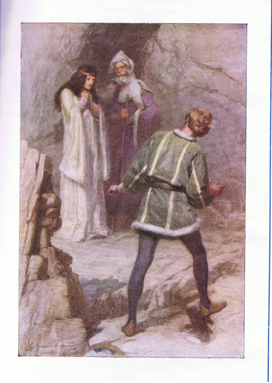 O que é isso um espírito (The Tempest), de Obras Completas de Shakespeare, publicado por George Harrap & Co Ltd, década de 1920 de Hans Holbein der Jüngere